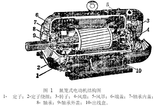 鼠籠式電動機結(jié)構(gòu)圖